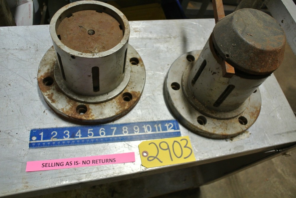 2 pcs. Hub or Adapter for ??? Machine Rusted on Back Side Very Heavy