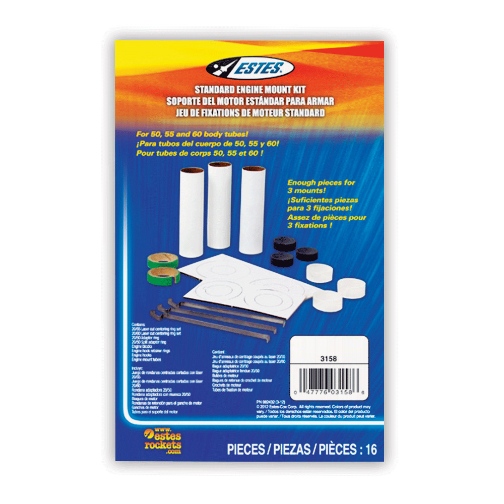 Estes 3158 Regular Engine Mount Rocket Kit (3 Pack)