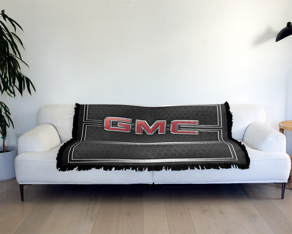 GMC Blanket, 50"x60" Front Grill Woven Cotton Blend Throw Blanket