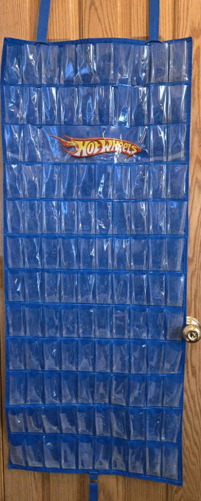 Hot Wheels Blue Clear Plastic Hanging Display Case Organizer