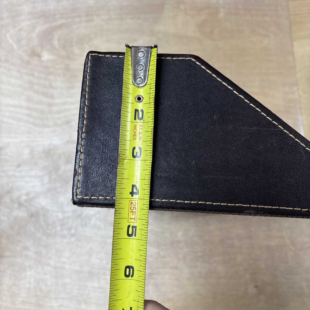 Brown Leather-like Electronics Charging Station Tabletop Valet