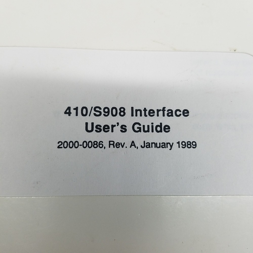 AEG 2000-0086 410/S908 Interface User's Guide - USED