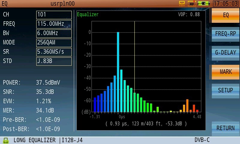 Deviser DS2800 Digital TV Spectrum Analyzer, Charger & Carrying Case