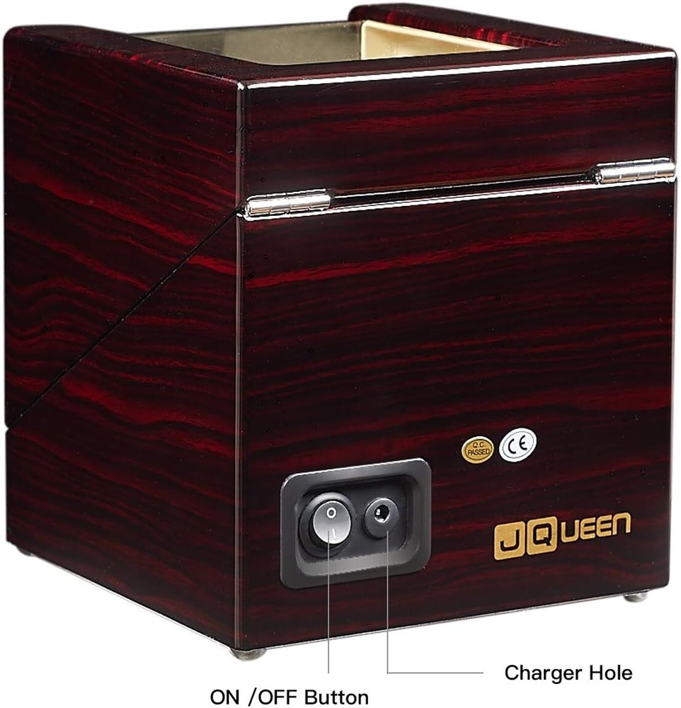 Double Watch Winder - Silent Japanese Motor - 5 Program Settings - Ebony Finish