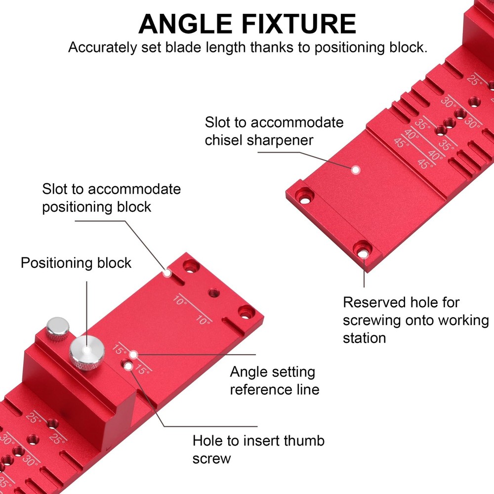 Chisel Sharpening Jig, Honing Guide for Woodworking Chisels and Planes Width ...