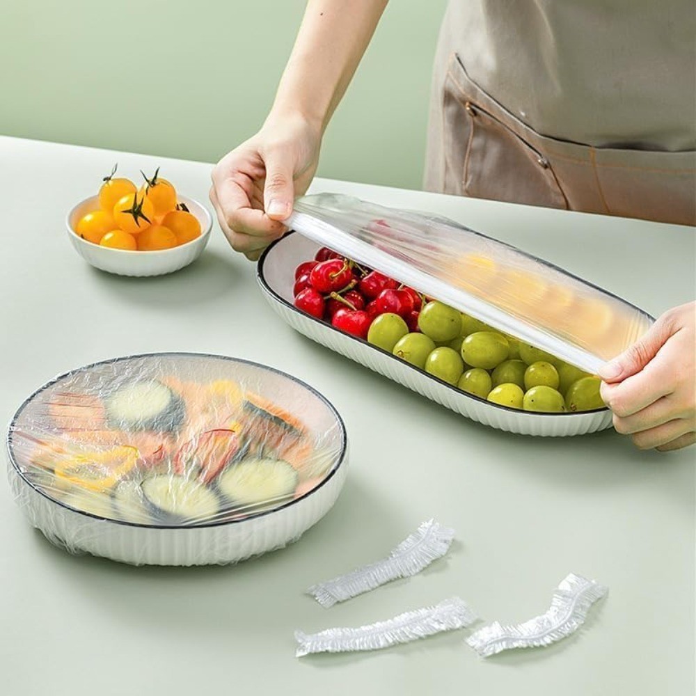 Disposable Stretchable Bowl Covers Elastic Food Storage Wrap Plastic Fresh