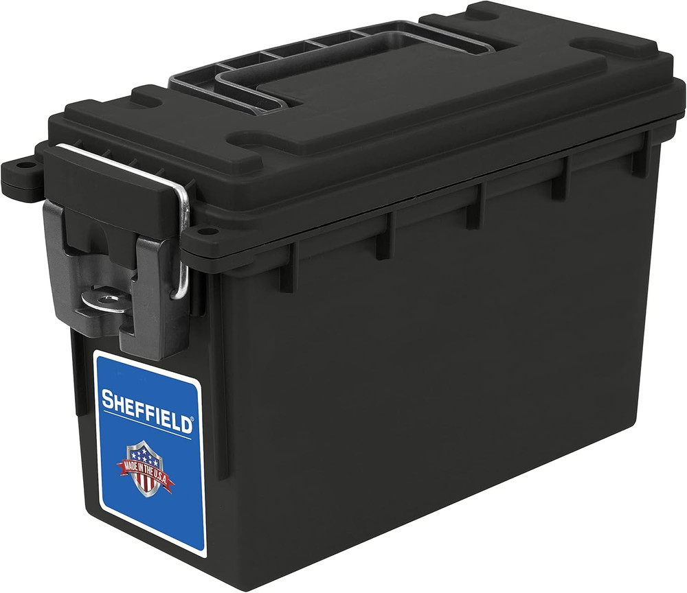 Sheffield 12629 Ammo Storage Box, Stackable .30 Cal Field Boxes, Water and Dust