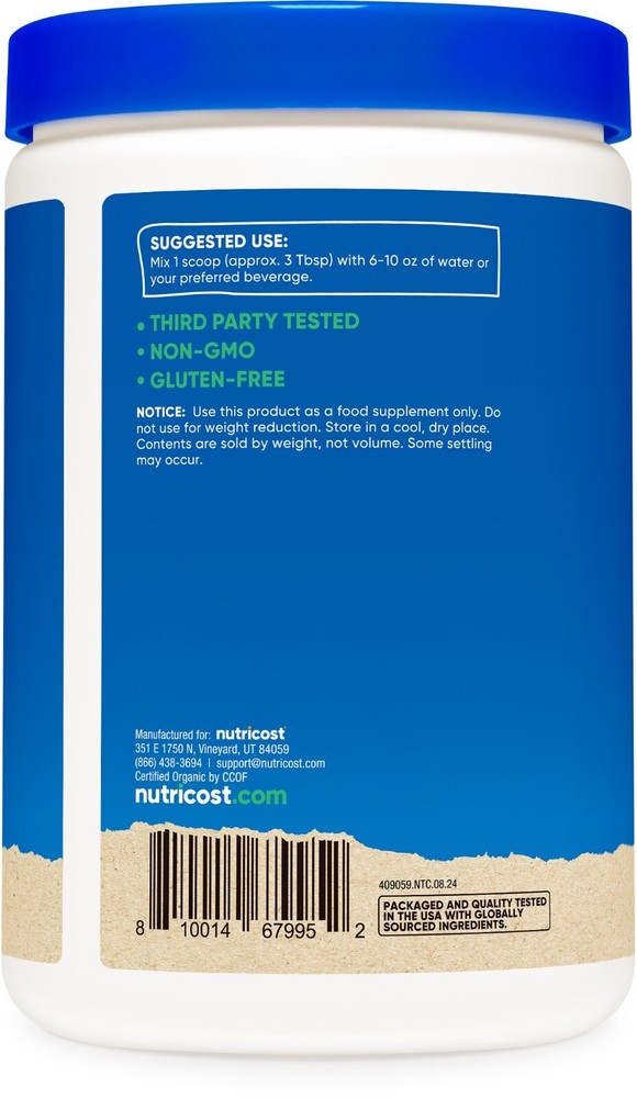 Nutricost Organic Egg White Protein Powder 8oz (Unflavored)