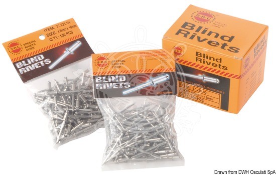 OSCULATI SS Stud Standard Head 4x13 mm 100-Pcs Display Bag