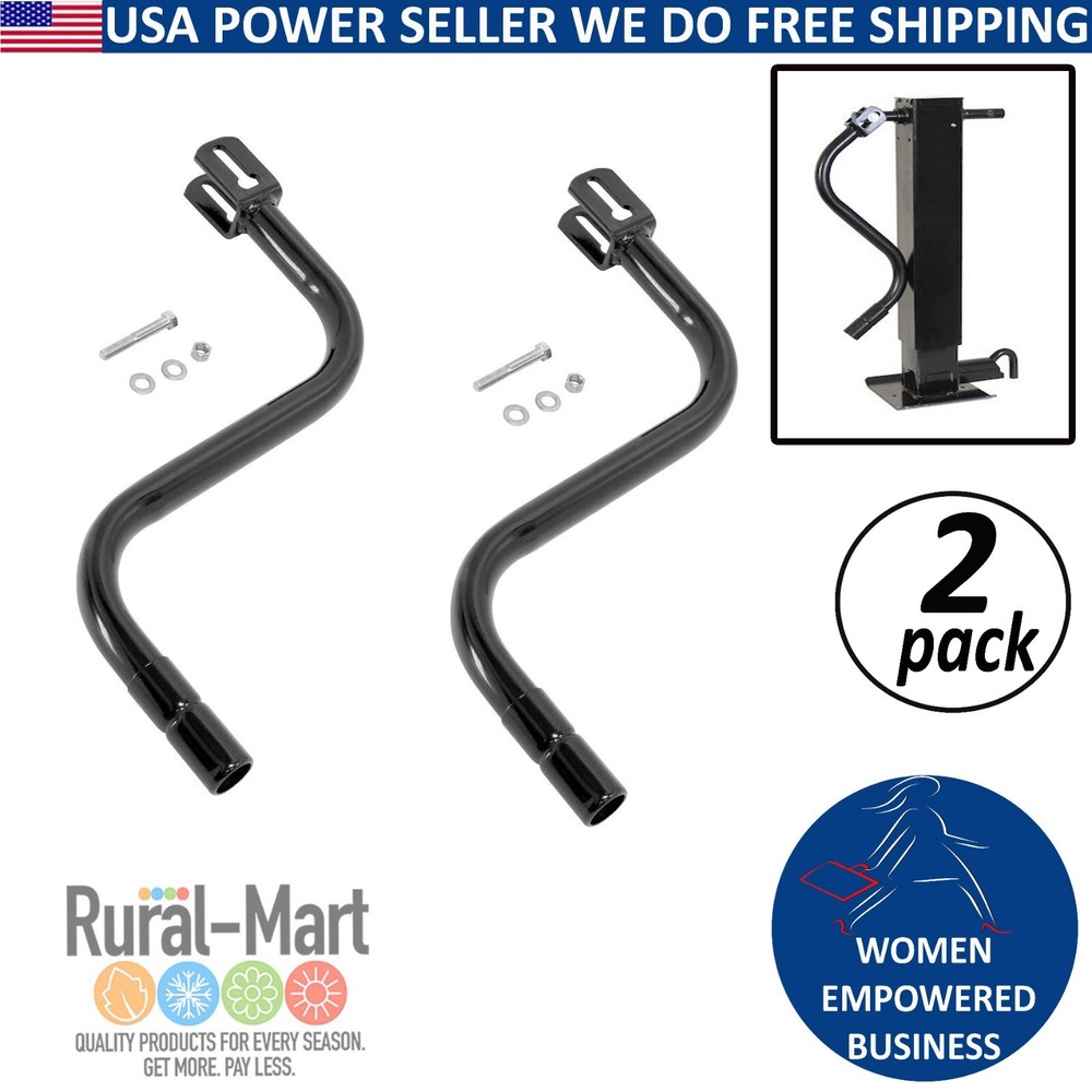 2pk Trailer Jack 12000lb Handle for Heavy Duty Square Jacks Black Medium