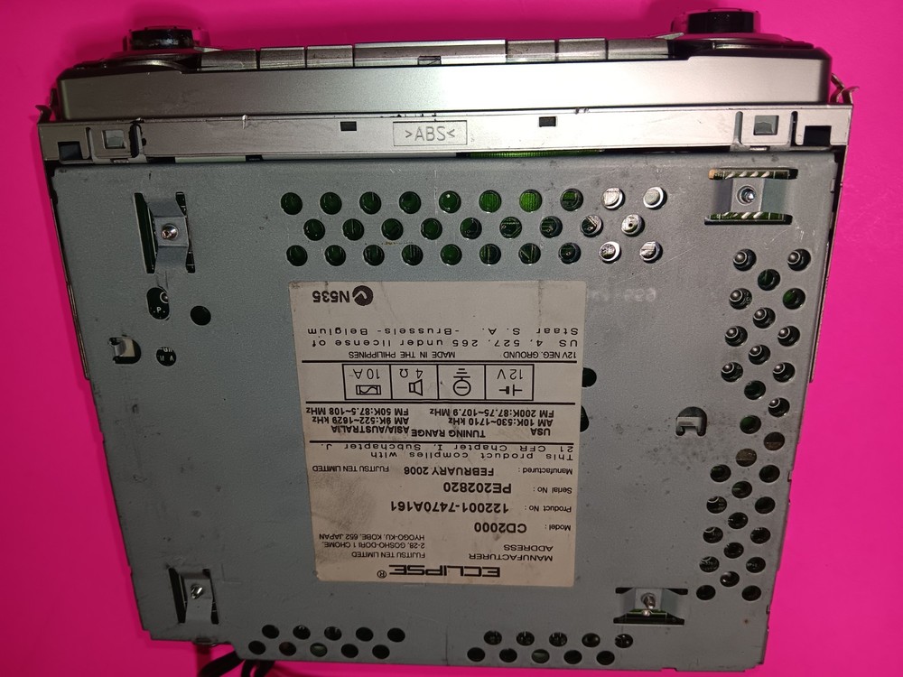 Eclipse CD2000, CD/MP3/Receiver, Sirius Satellite & HD Ready, 5 Volt Preouts