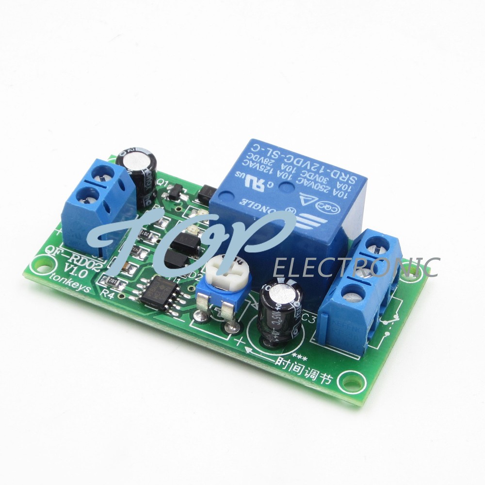 2PCS DC 12V NE555 0~60 Seconds Delay Timer Time Switch Adjustable Time Relay