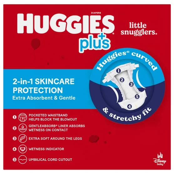 Huggies Plus Diapers Size Newborn 148 COUNT