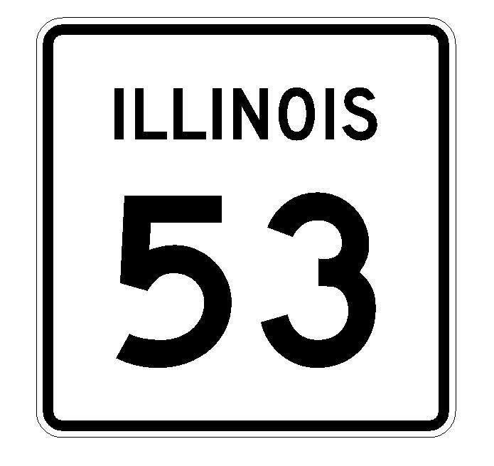 Illinois State Route 53 Sticker Decal