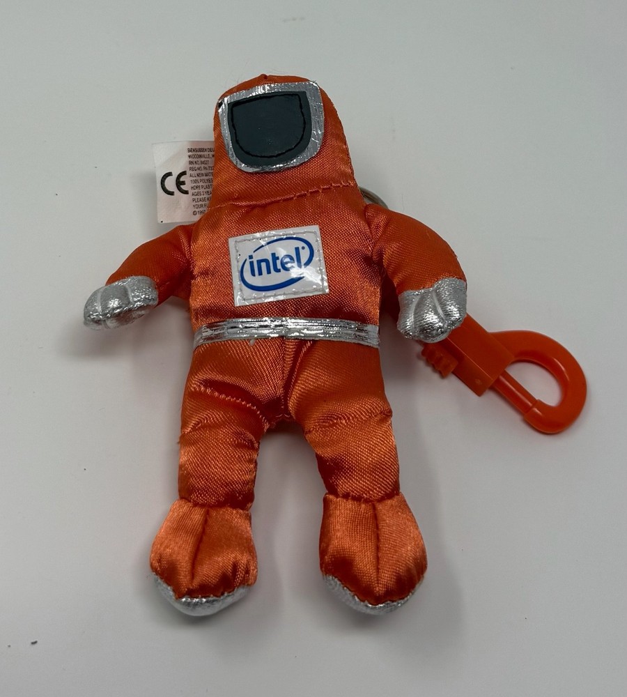 Intel Orange Spaceman / Bunny People Plush Keychain