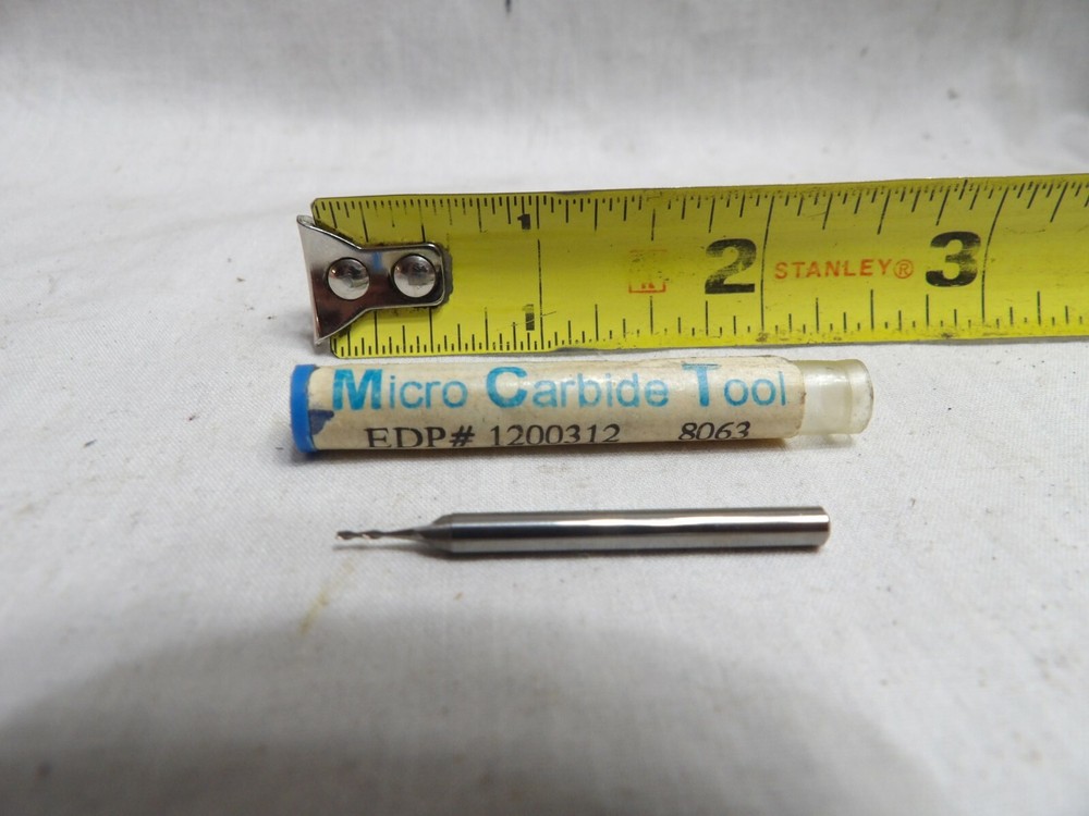 Micro Carbide Tool 1/32" X 1/8" X 1-1/2" End Mill #1200312