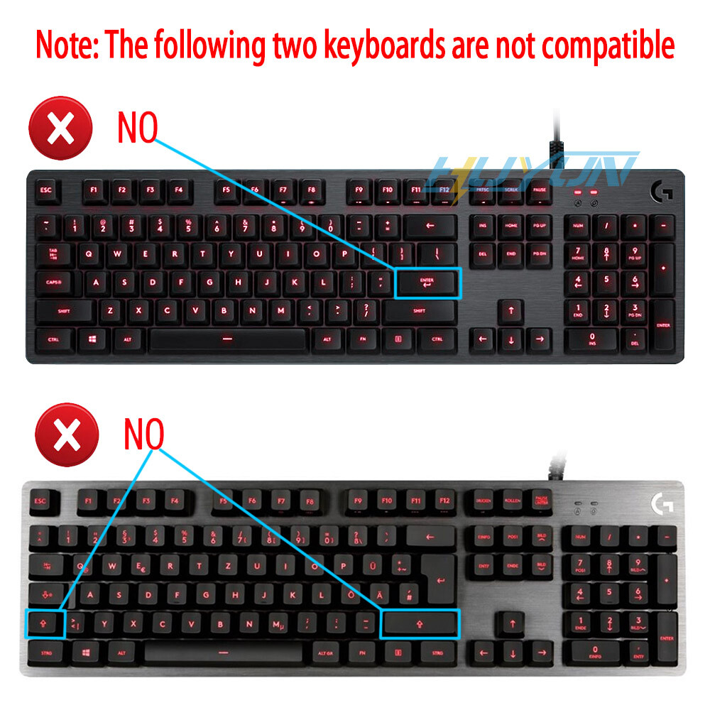 full set Keycaps Replacement for Logitech EU version G413 Mechanical Keyboard