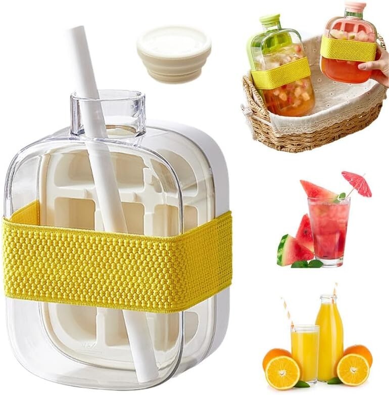 1 Piece Piano Key Ice Cube & Popsicle Mold+Bi-Fold Ice Lattice Single Layer SET