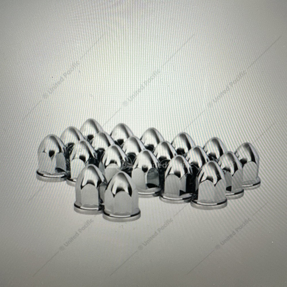 20 Pack Chrome Plastic 1-1/2” Push-On Nut Cover. #10061