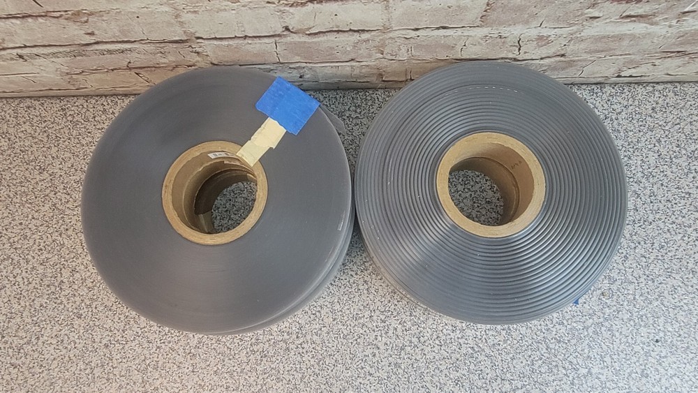 Clear STRAPPING Two Sizes 1.125" & 1.5", 6 Rolls Total, Poly? 4 Rolls S1400