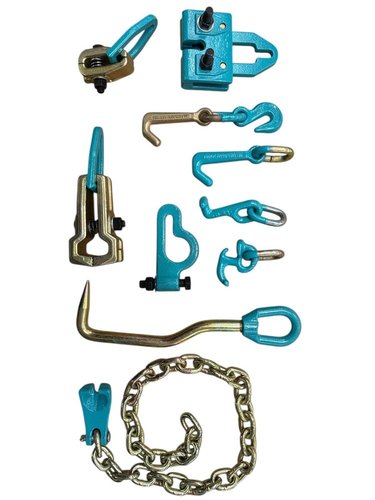 SET#94 -10 Pieces HEAVY DUTY AUTO BODY FRAME MACHINE PULLING TOOLS & CLAMPS