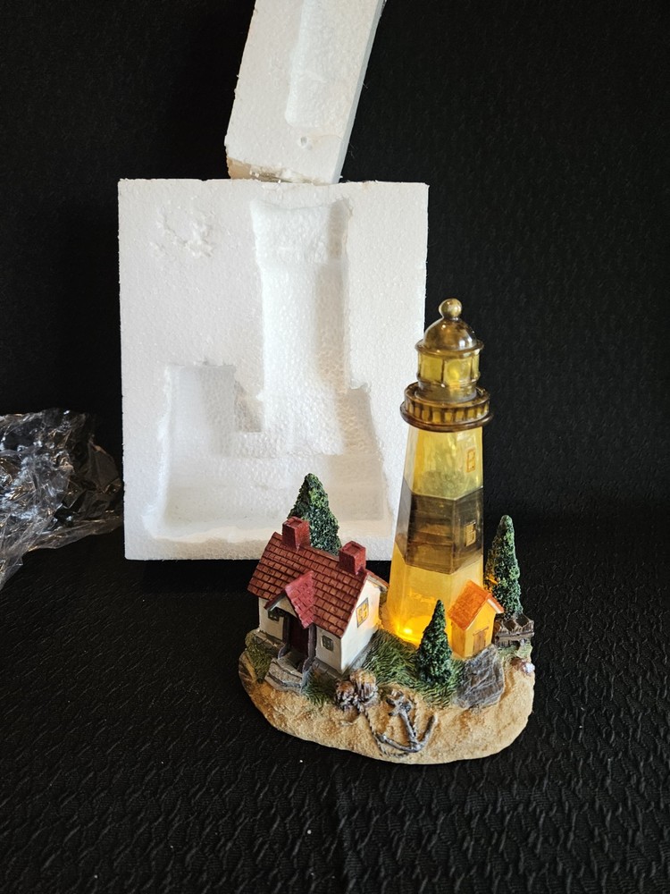 Vintage Seaside Lighthouse Nightlight Tested Works