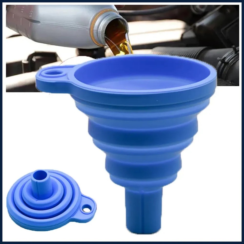 Engine Funnel Car Universal Silicone Liquid Funnel Washer Fluid Change Foldable