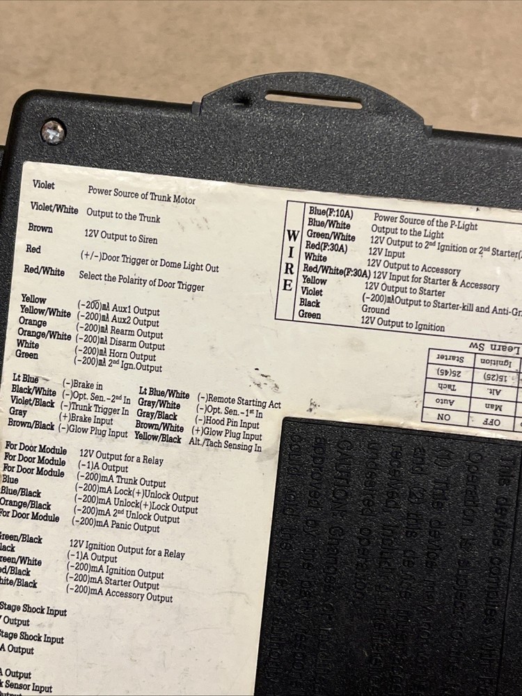 COMPUSTAR2000-AS 2-Way Remote Start System 3,000 Ft Max Module brain Unit only