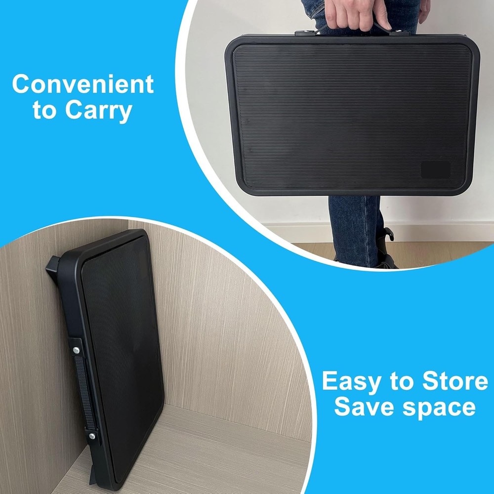 Step Stool, Adjustable Folding Stools for Adults and Seniors, Black