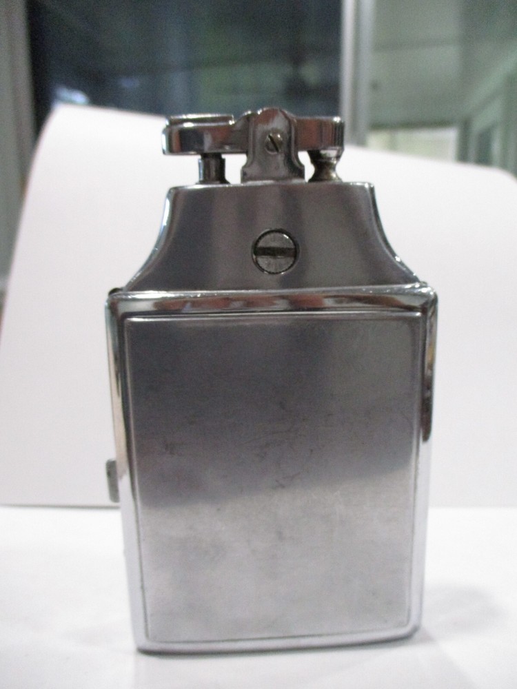 art deco mid century modern chrome Ronson Master case cigarette case & lighter