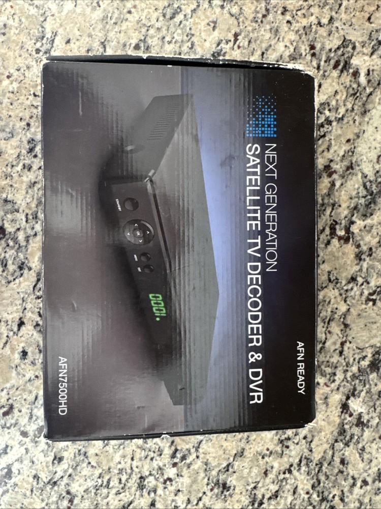 New/Unused Next Generation AFN DVR Satellite TV Decoder & DVR AFN7500HD. Boxed