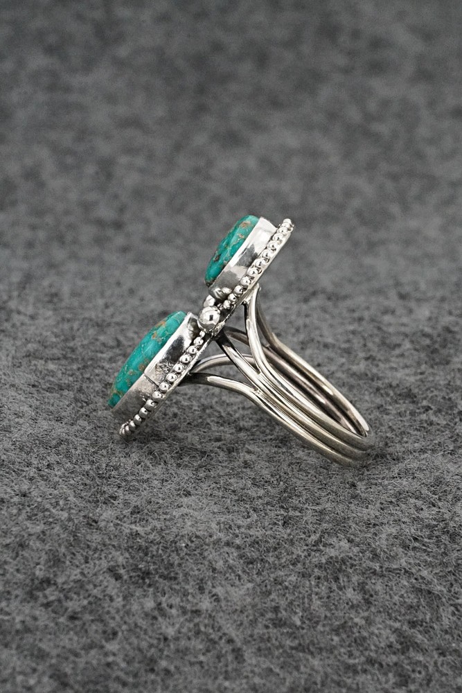 Turquoise & Sterling Silver Ring - Eugene Gruber - Size 7