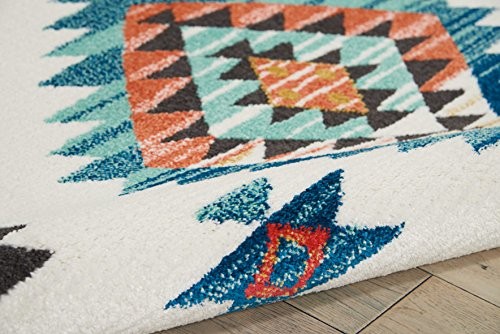 Transitional Decor Transitional White 5'3'' x 7'6'' Area-Rug, Easy-Cleaning,