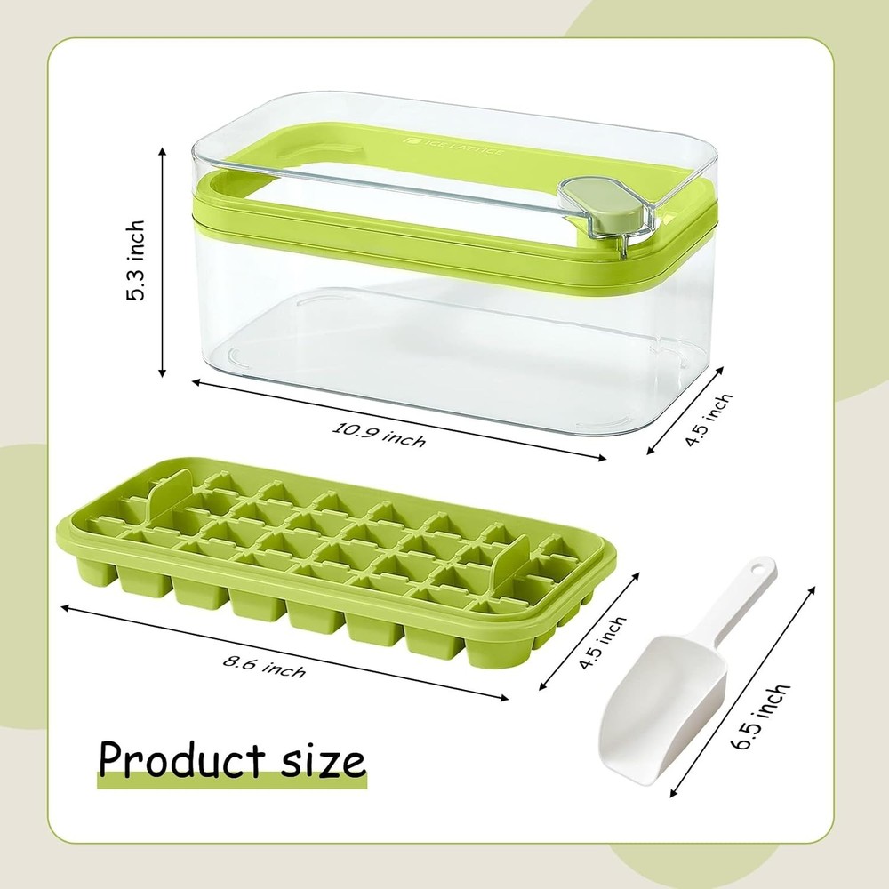 Creative Square Ice Cube Tray with Lid & Bin – Perfect Gift for Drink Lovers