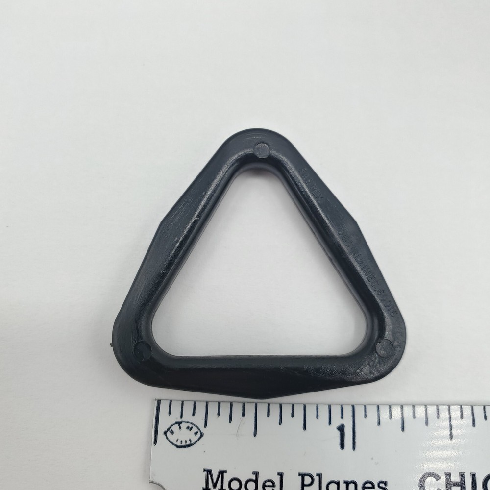 Fastex Dee Ring D-Ring 1" 1 Inch Inside Triangle Black Plastic Buckle Strap Nos