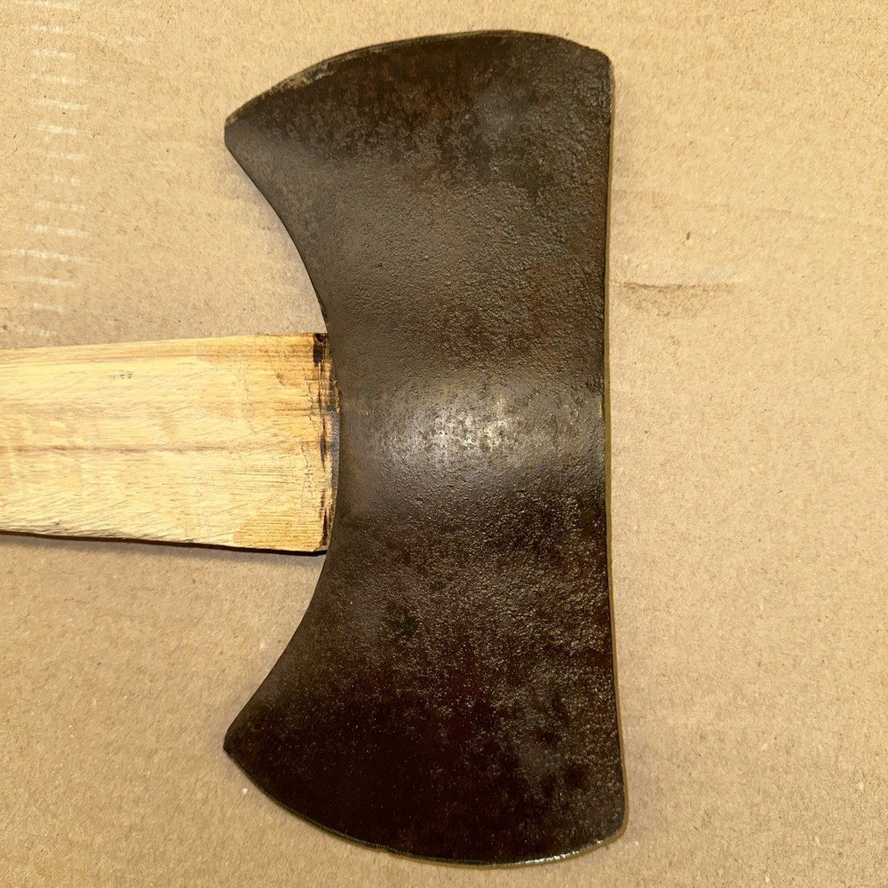 Vintage Double Bit Axe ~ Replacement 34” Handle ~ Head 10”x4-3/4” ~ SHARP!