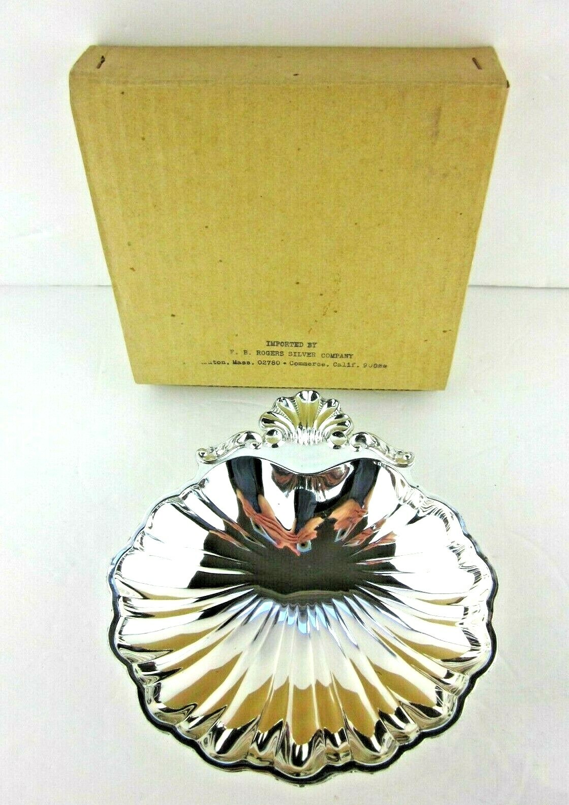 Shell Shaped Footed Silver Plated Soap Dish Imported Tarnish Resistant New