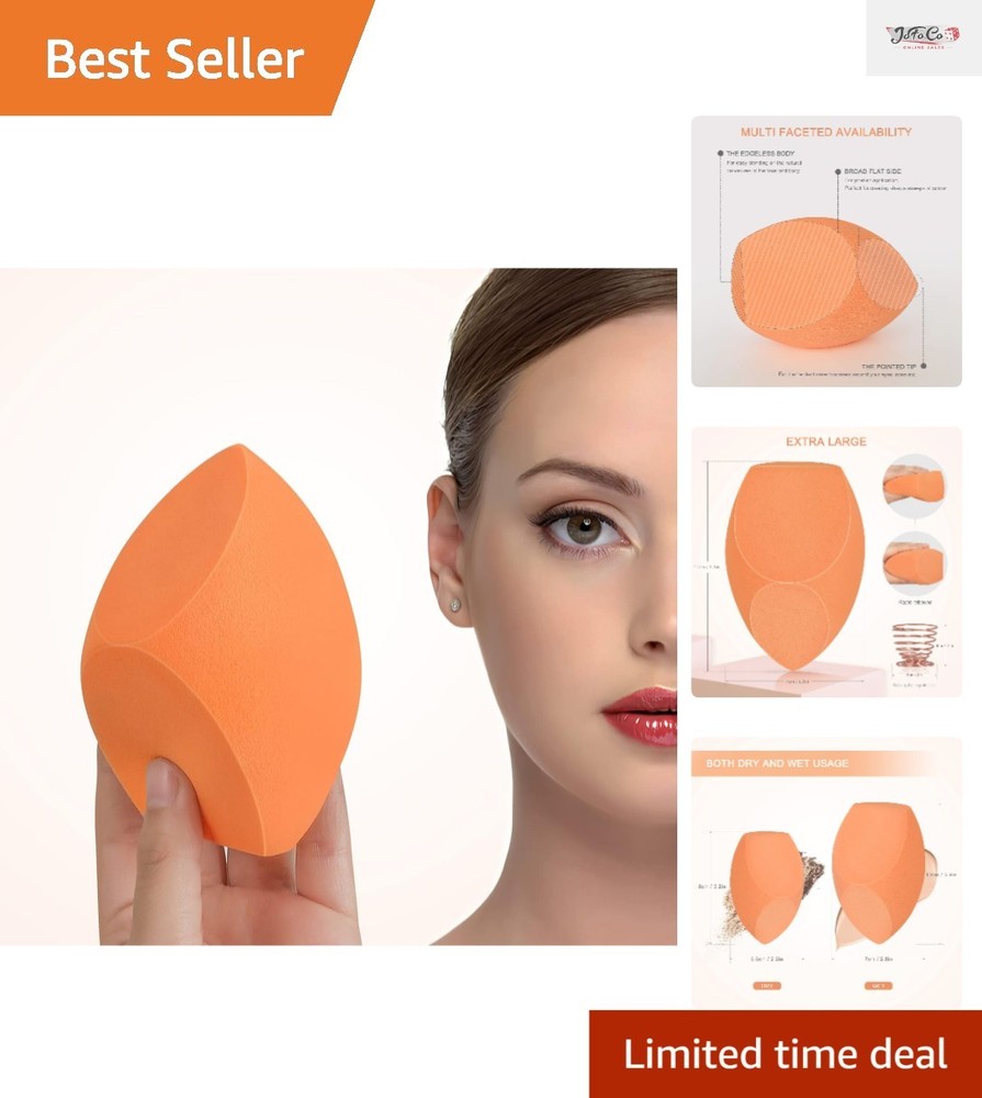 Extra Large 10cm Makeup Blender with Sponge Holder for Effortless Application