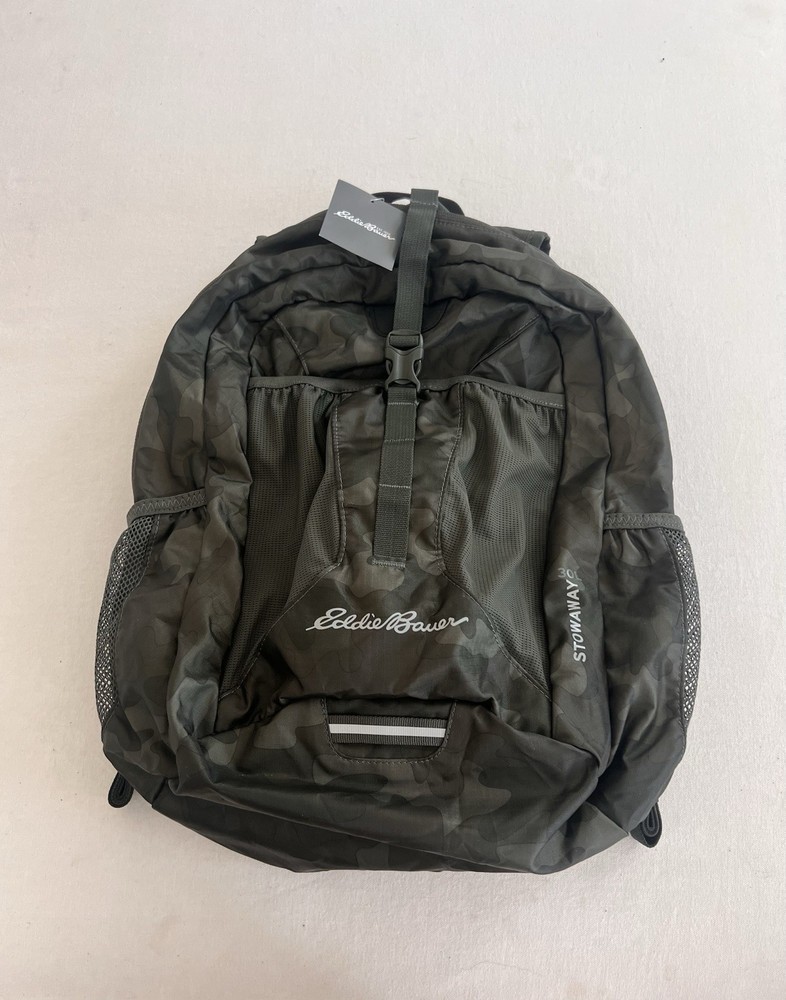 NWT Eddie Bauer Stowaway Packable 30L Backpack Camouflage