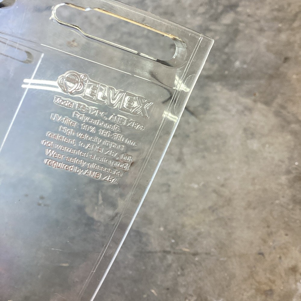 Fs-12pc ELVEX Face Shield ANSI Z87 NOS Replacement Shield