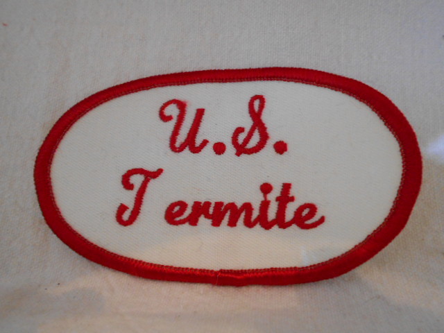 U.S. TERMITE USED SEW ON NAME PATCH  TAG