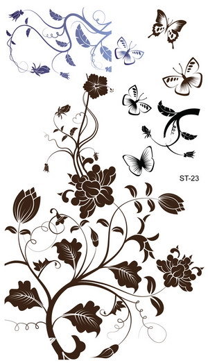 Supperb® 6-pack Mix Flower Temporary Tattoos