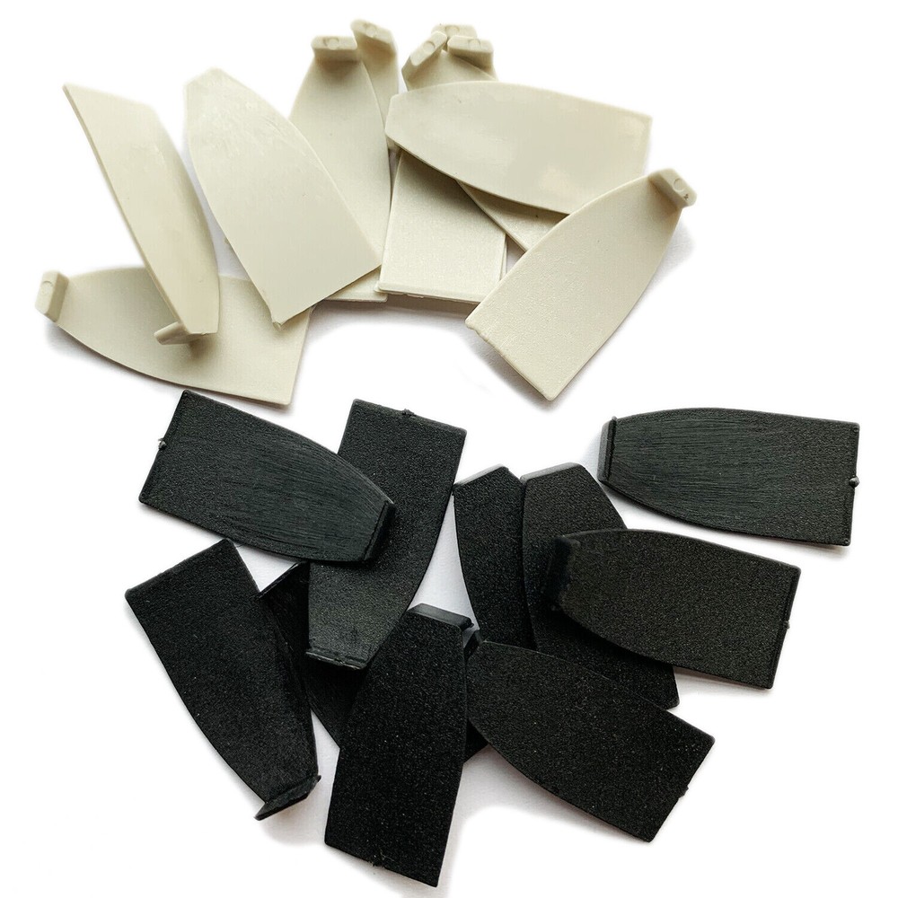 10 Double Upright Bass Bow Tip Material Black Plastic Tip + White Plastic Tip
