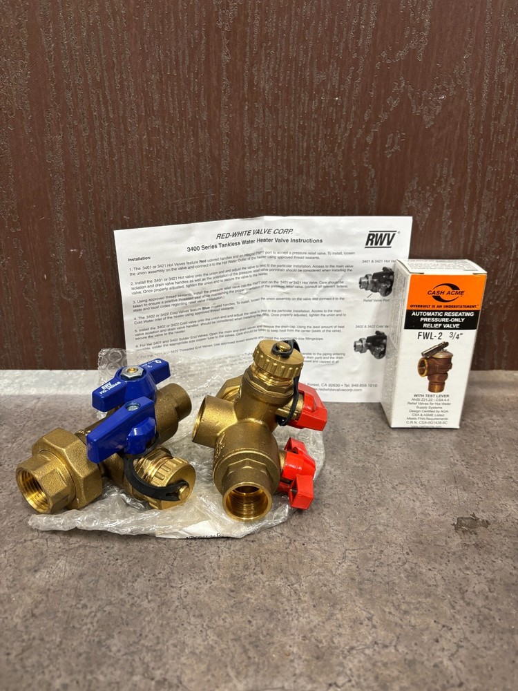 Tankless Water Heater Installation Kit size 3/4" Part Number 3420RAB