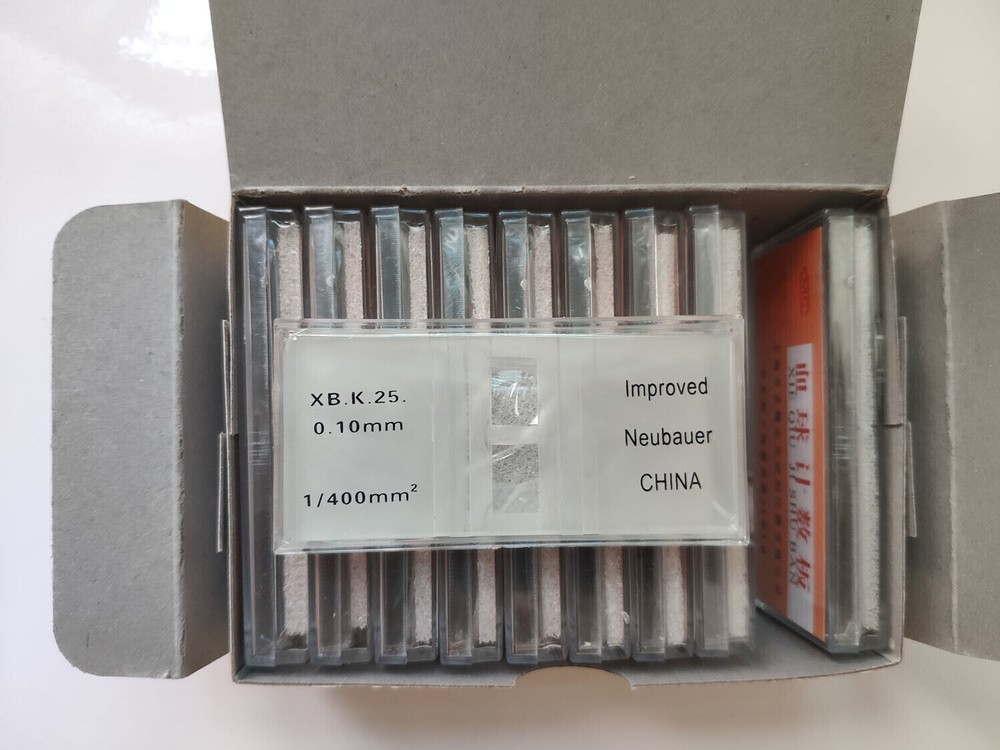 10pcs Improved Neubauer Hemocytometer Blood Cell Counting Chamber