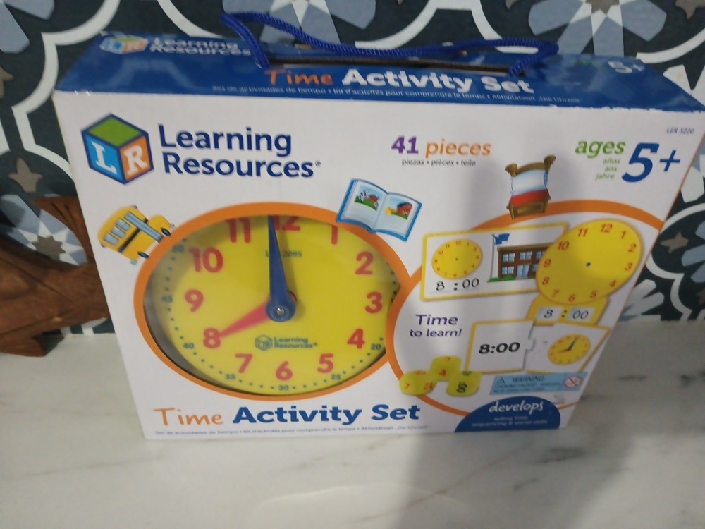 Learning Resources Kids Time Activity Set 41 Pieces, Ages 5+ Clock Learning Set