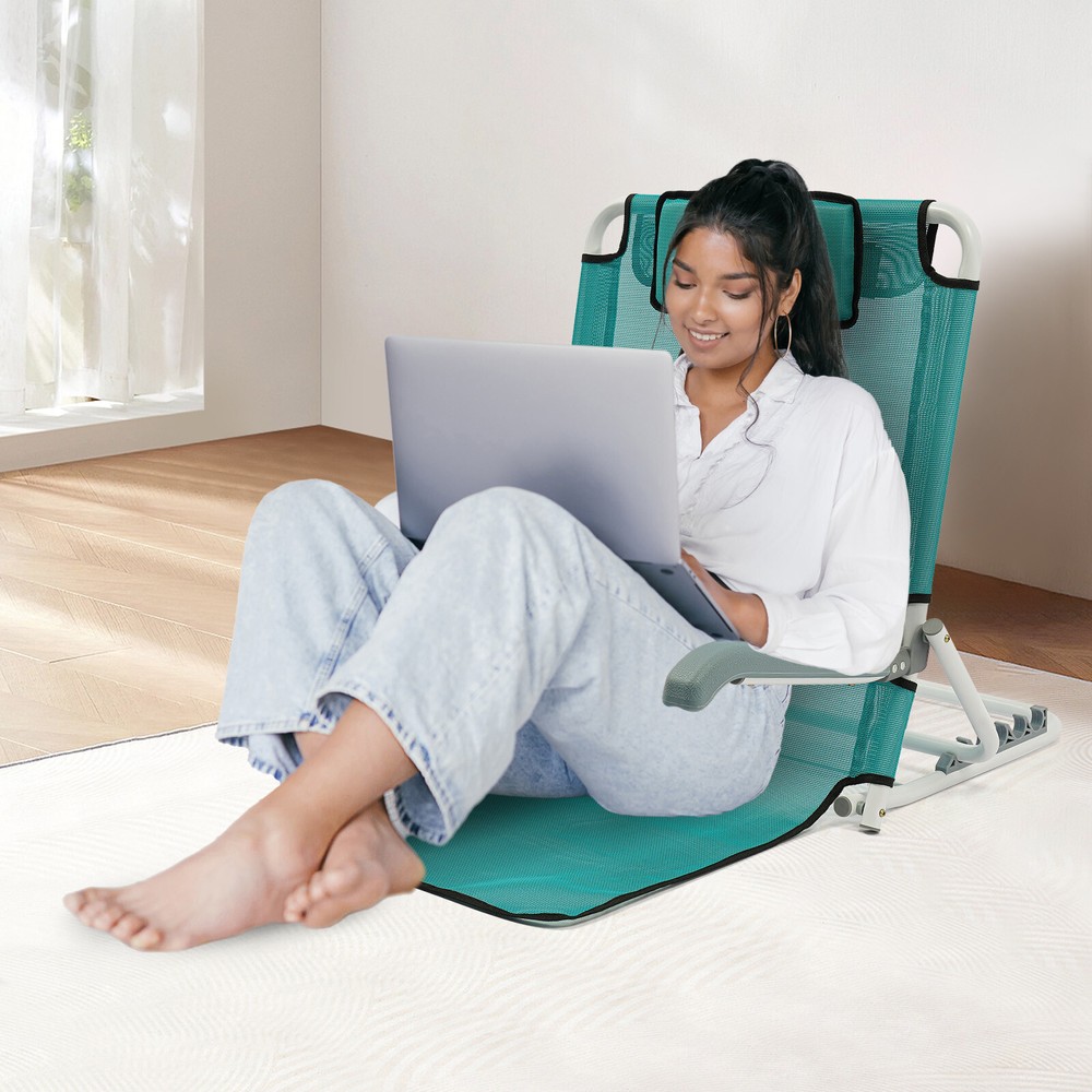 Foldable Adjustable Bed Backrest Support Sit-up Back Rest Bed Chair 198.42 lbs