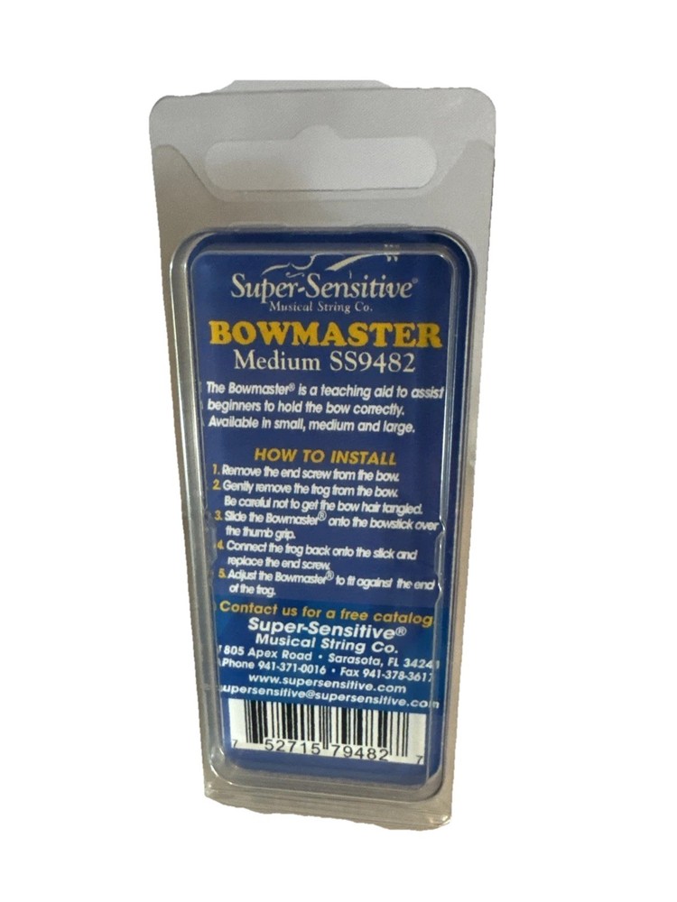 Bowmaster Super Sensitive Musical Teaching Aid Device To Hold Bow - Size Medium
