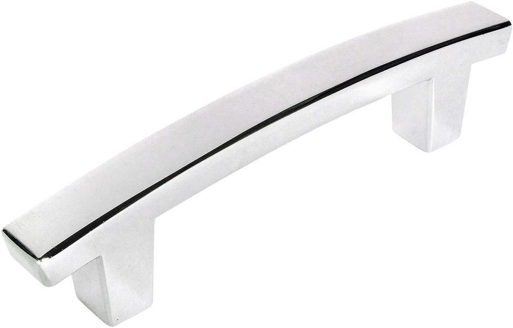 25 Polished Chrome Cabinet Pulls - 3" Centers, Modern Style, 25 Pack