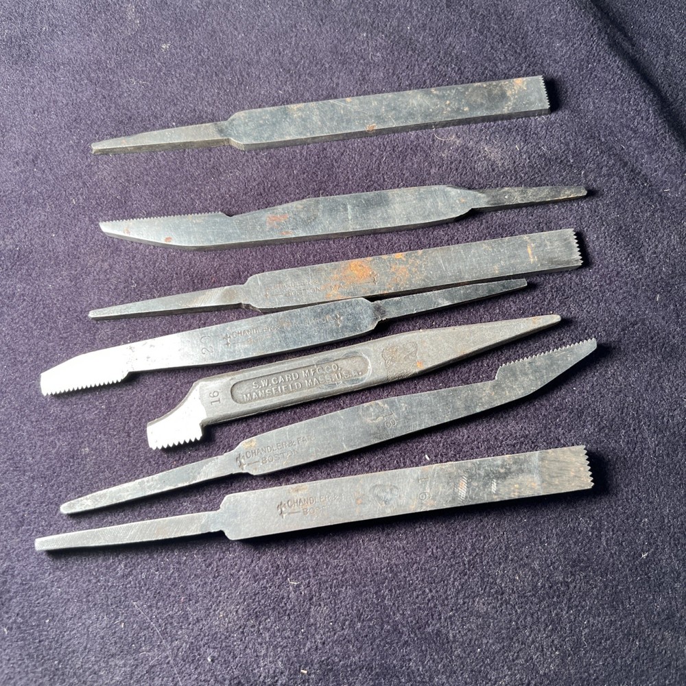7 Vintage Chandler and Farquhar Machinist threading tools plus one